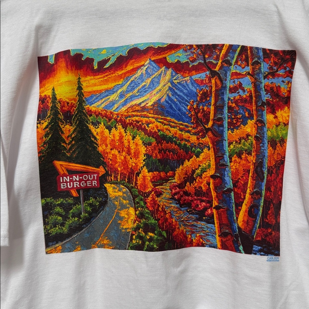 In-N-Out Burger Colorado T-shirt Mens Size XXL Outdoor Print Colorful‎ New